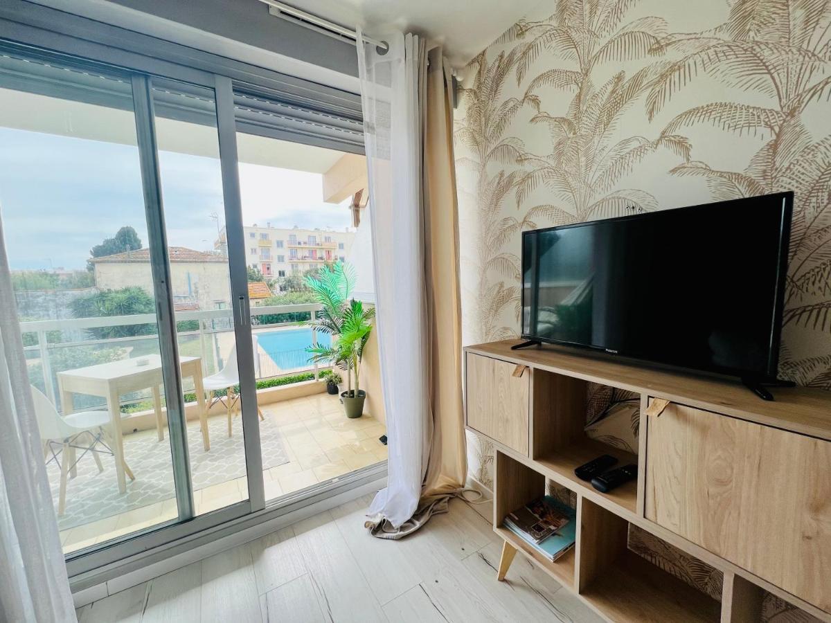 Les Palmiers - Appartement Avec Piscine Proche Plages - Wifi Et Clim Antibes Exterior foto