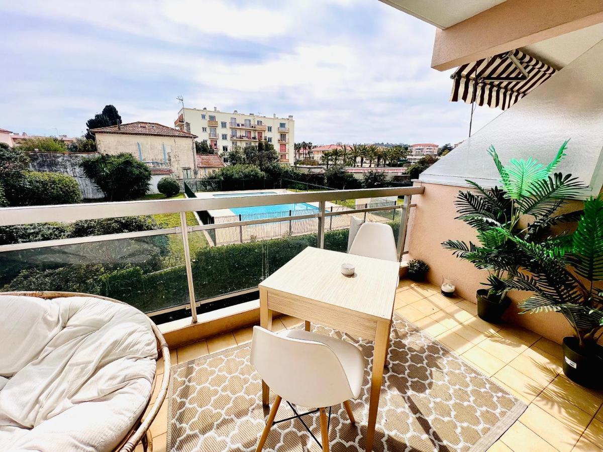 Les Palmiers - Appartement Avec Piscine Proche Plages - Wifi Et Clim Antibes Exterior foto